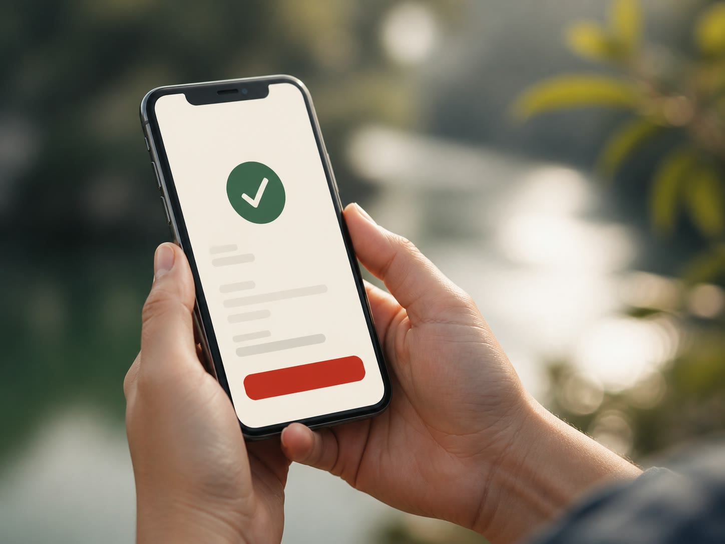 Booking confirmation shown on a phone